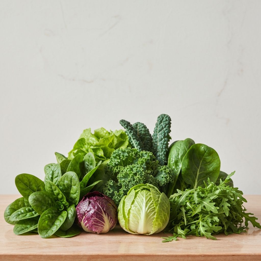 Légumes à feuilles vertes frais